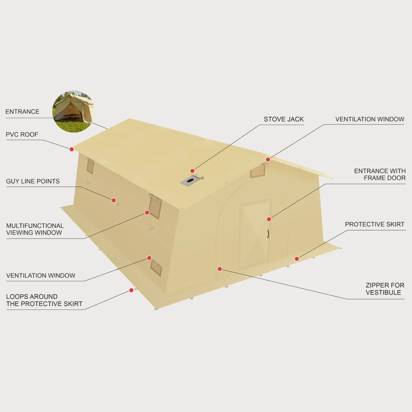 Bereg Pavilion Tent 10M