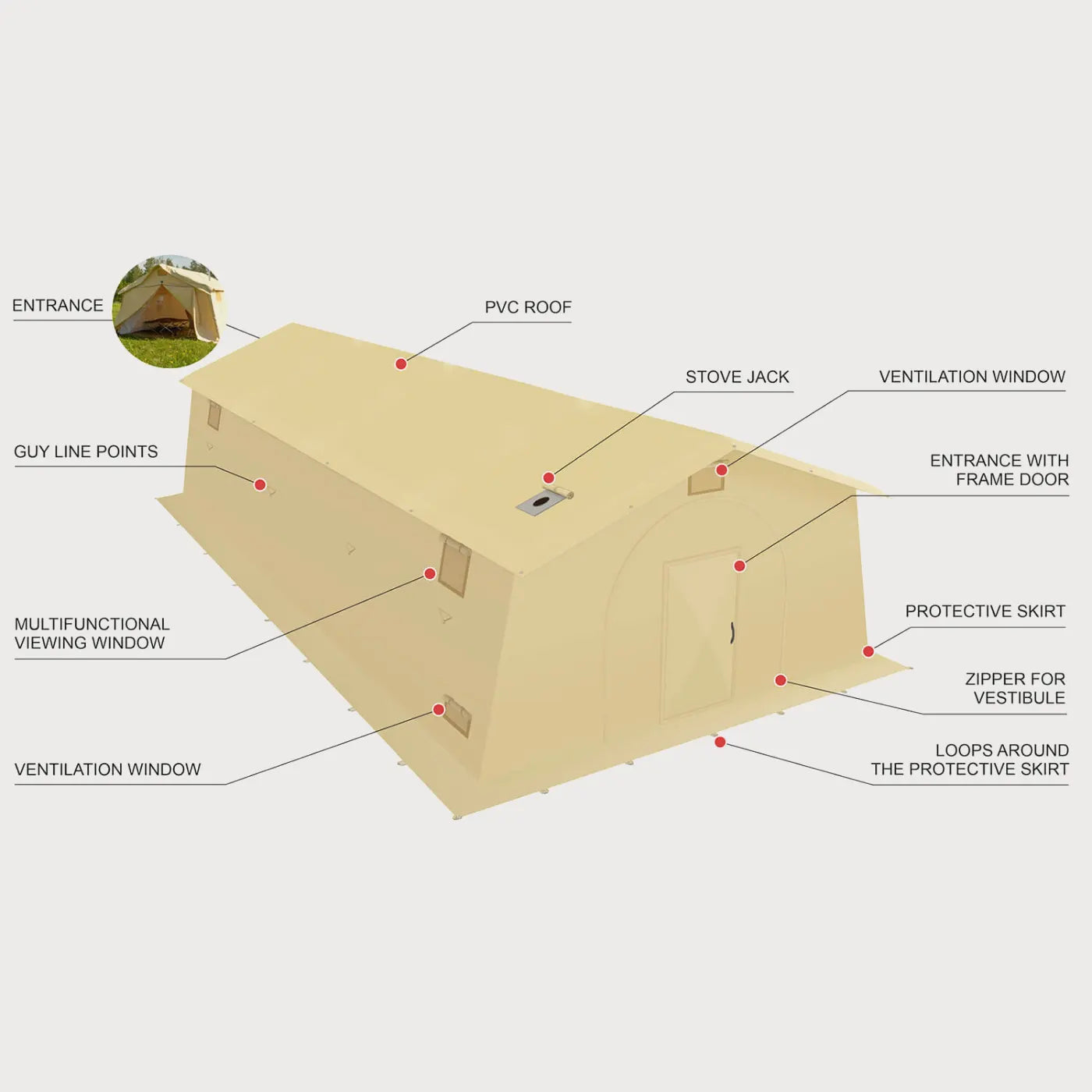 Bereg Pavilion Tent 15M