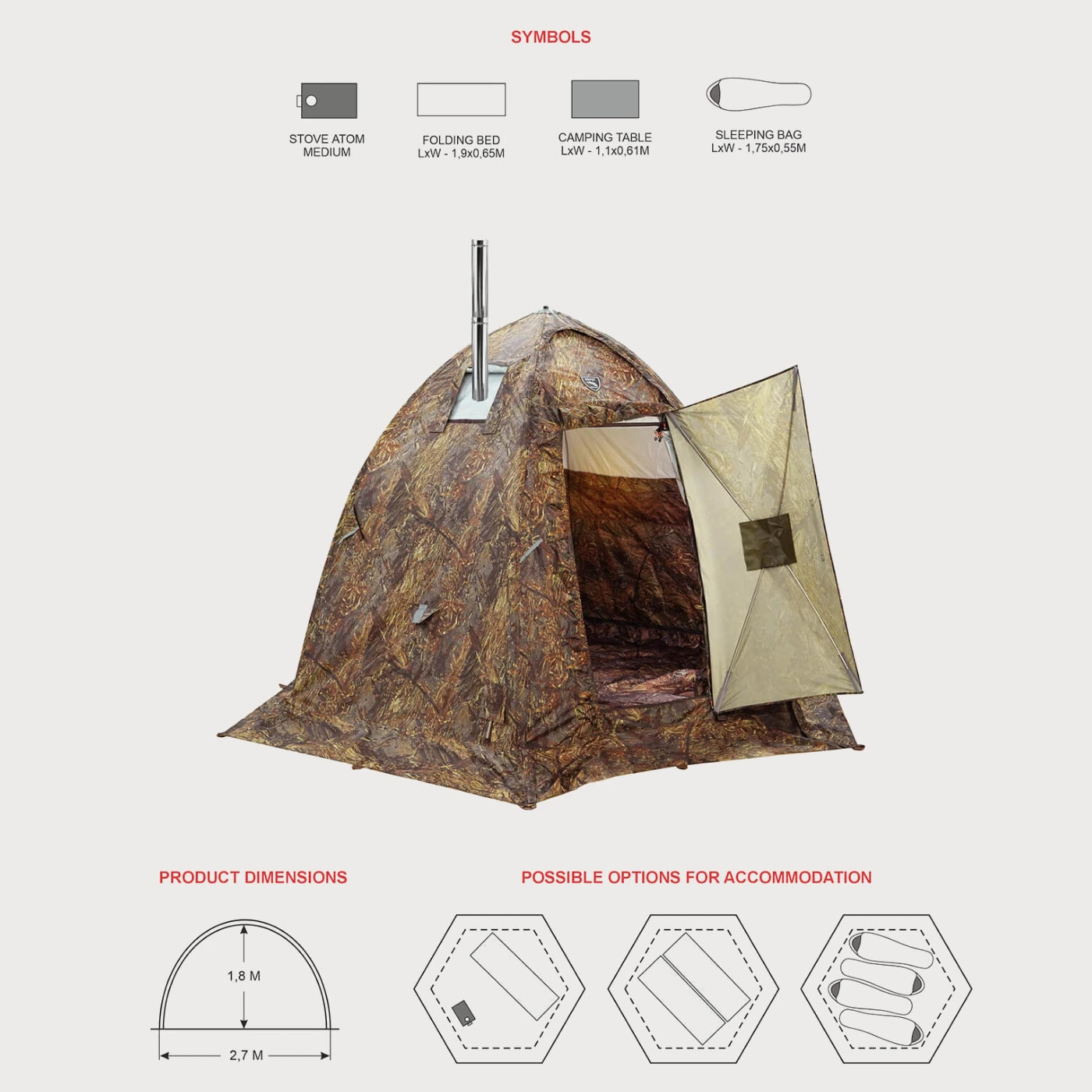Bereg Universal Tent UP-2 Mini