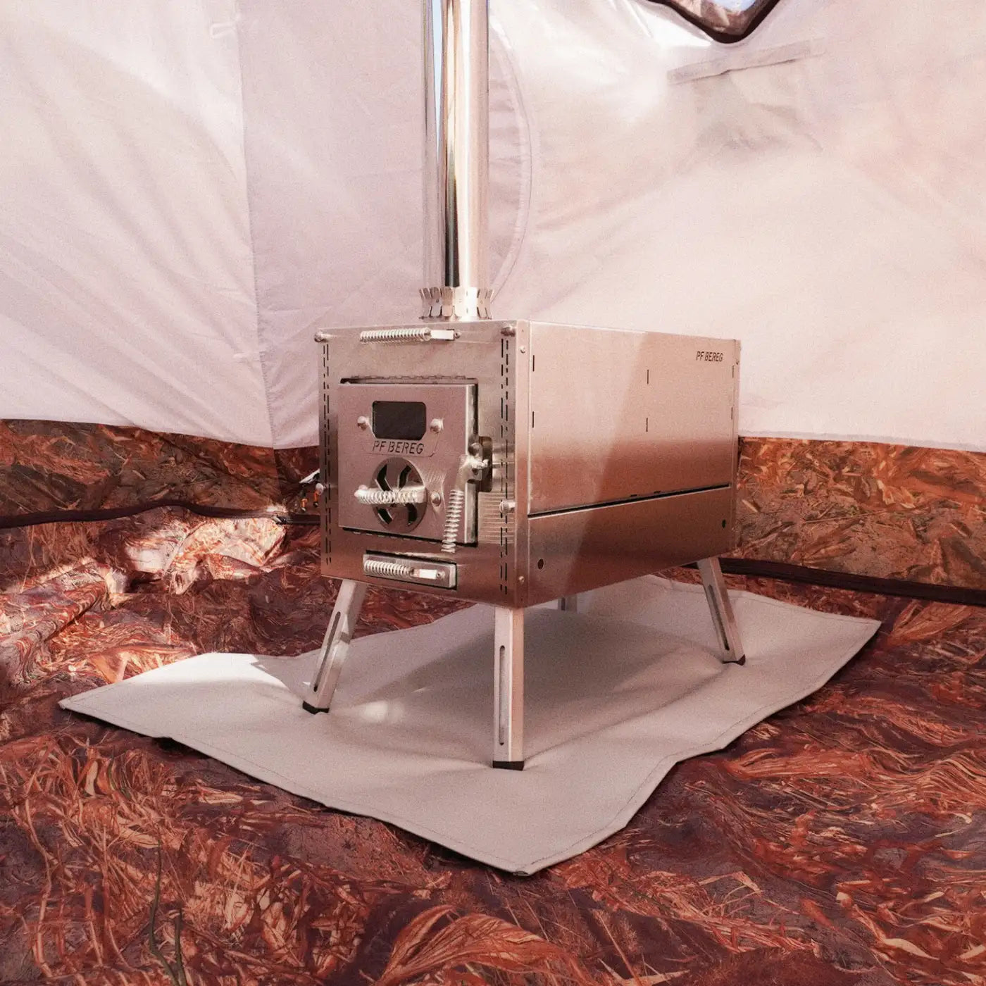 Bereg Fire-Resistant Mat for Wood Stove