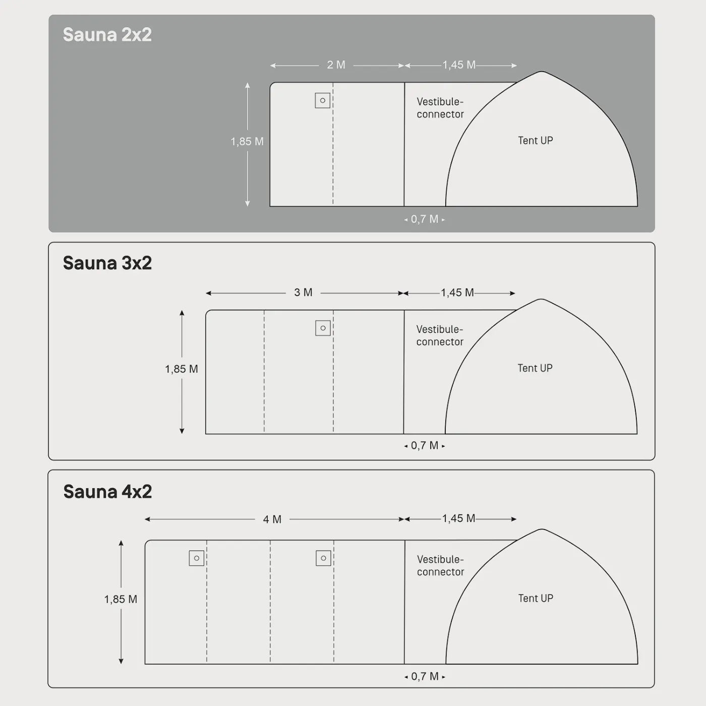 Bereg Sauna Tent 2×2
